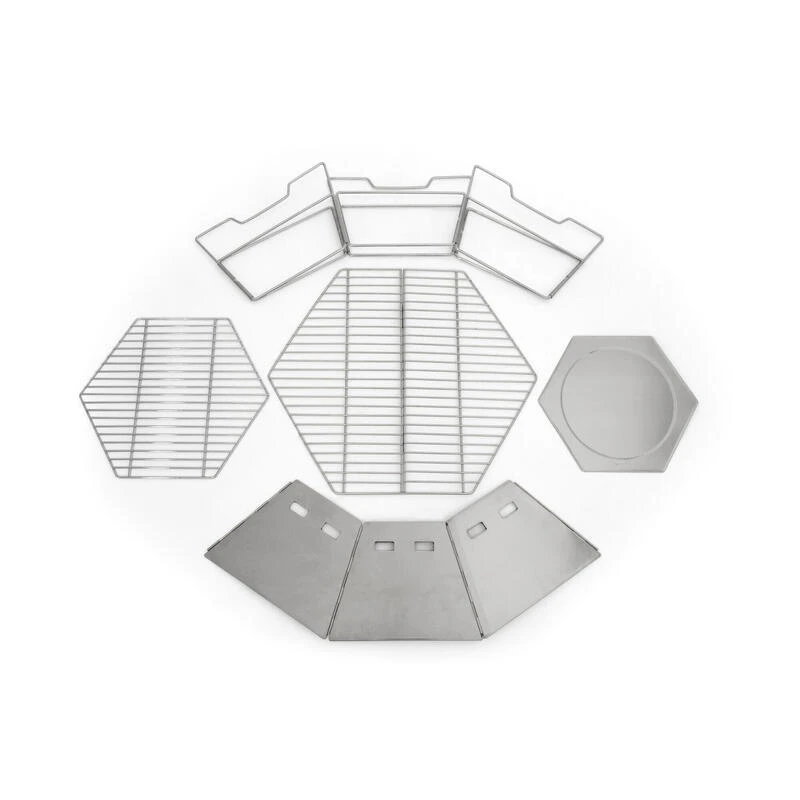 Origin Outdoors Hexagone - Gril Et Bol De Feu En Acier Inoxydable 6 Origin Outdoors Hexagone - Gril Et Bol De Feu En Acier Inoxydable â Image 6