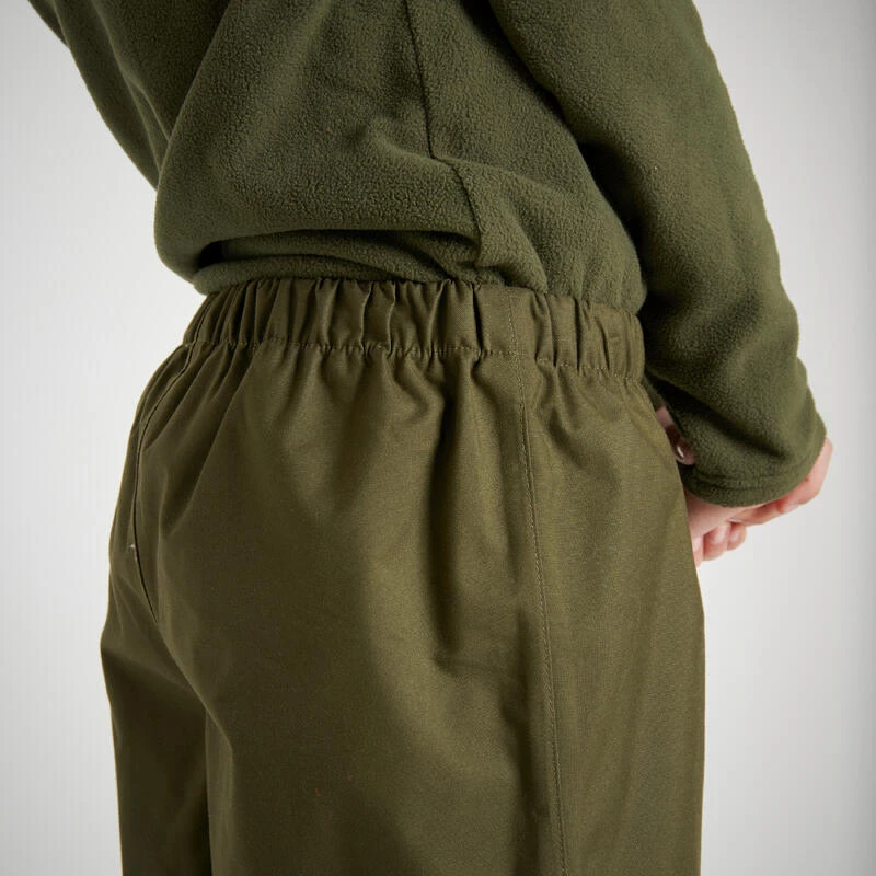Surpantalon Imperméable Junior 100 Vert 3 Surpantalon Imperméable Junior 100 Vert – Image 3