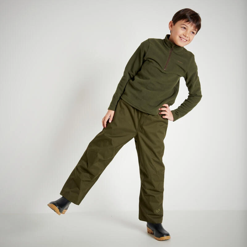 Surpantalon Imperméable Junior 100 Vert 5 Surpantalon Imperméable Junior 100 Vert – Image 5